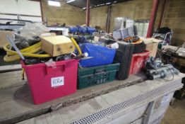 Large quantity tools, safety googles, warning tape
