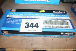 Blue spot 40 pce Hex spline & torx bit set.