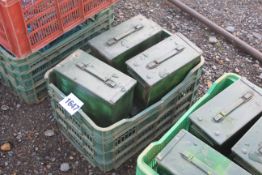 Quantity of ammunition boxes.