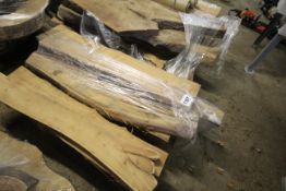 Pallet of various hardwood live edge timber.