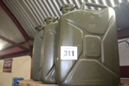 3x Jerry cans. From a deceased estate.