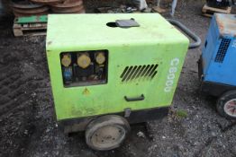 **UPDATED PHOTOGRAPHS** Single phase 6KVa generator. For spares or repair.