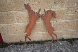 Large fighting hares. V