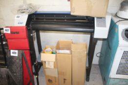 CSR 750D vinyl plotter with a large quantity of vinyl.