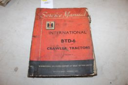 International BTD6 crawler tractor service manual.