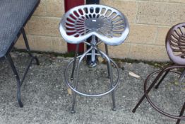 Tractor seat stool. V