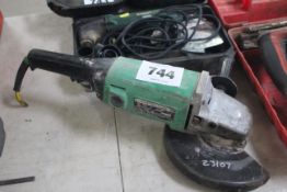 Hitachi 9in 110v angle grinder.