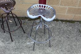 Tractor seat stool. V