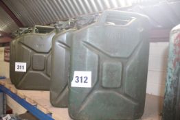 2x Jerry cans. From a deceased estate.