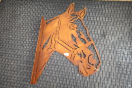 Horse head laser art. V