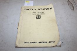 David Brown 990 implematic tractor parts catalogue.