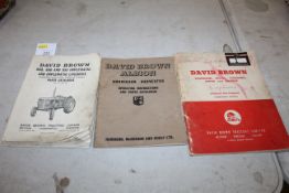 3x David Brown parts catalogue including Cropmaster, 85-950& Hurricane.