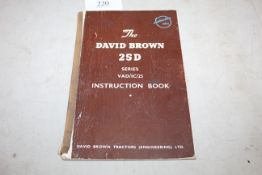 David Brown 25D tractor operators manual.