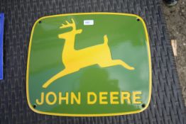 John Deere vitreous sign. V