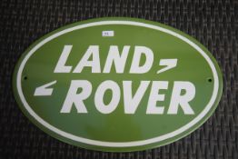 Land Rover vitreous sign (16x10in). V