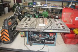 Clarke 10in table saw. For sale due to sale of far