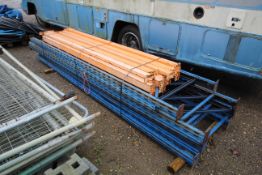 Quantity of pallet racking comprising 7x uprights and 19x crossbeams. V