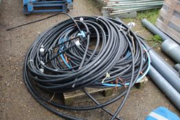 Quantity of various alkathene pipe.