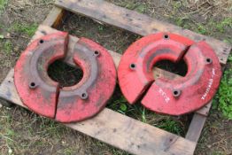 Pair Massey Ferguson 16in wheel weights. V