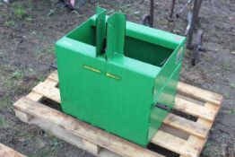 John Deere compact tractor weight box.