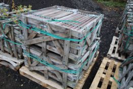 2x stillages of rounded edge stone slabs. V