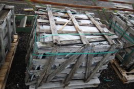 Damaged stillage of stone slabs. V