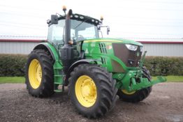 John Deere 6195R 4WD tractor. Registration AX17 HTG. Date of first registration 20/07/2017. 9,037