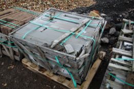 Damaged stillage of stone slabs. V