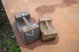 56lb and 28lb weights.