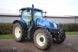 New Holland T6.165 4WD tractor. Registration RX65 ATF. Date of first registration 21/09/2015. 2,