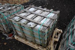 Damaged stillage of stone slabs. V