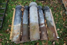 5x metal bollards. For sale due to sale of farm. V