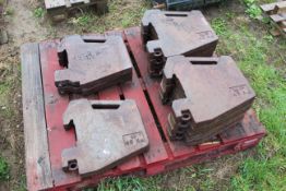 11x Massey Ferguson 45kg front weights. V