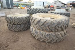 Set of wheels and tyres to fit Case Puma 175. Comprising 480/80R46 rears @ 90% and 420/90R30
