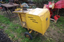 ** Online Video Available ** Wallace diesel engine driven sawbench.