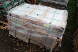Damaged stillage of Towngate Buff slabs. V