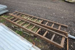 Pair of heavy duty hook on ramps. Approx 123in x 18in.