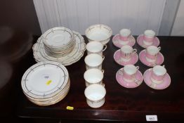 A quantity of Aynsley gilt banded tea ware togethe