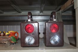 Two SNCF Railway lanterns