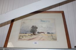 Audrey Penn, watercolour study depicting a country