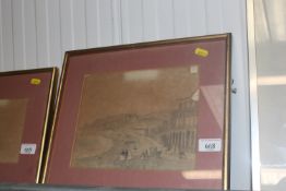 W. Trent circa 1860, study from his drawing book of Ipswich