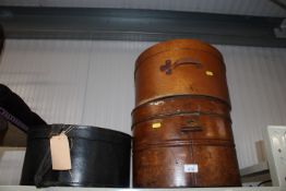 Three various hat boxes