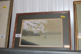 A Japanese watercolour study signed Kyoma