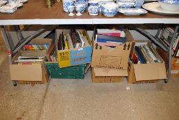 Six boxes of various books