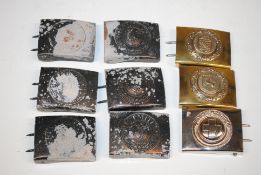 A collection of German belt buckles