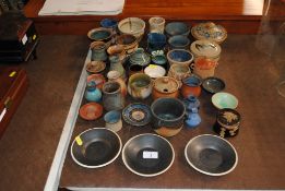 A collection of various Studio Pottery to include