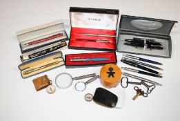A box containing a Croxley fountain pen with 14ct