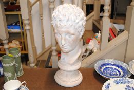 A plaster bust of Hermes
