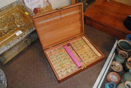 A cased Mah Jong set