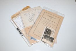 A collection of WWII German documents relating to